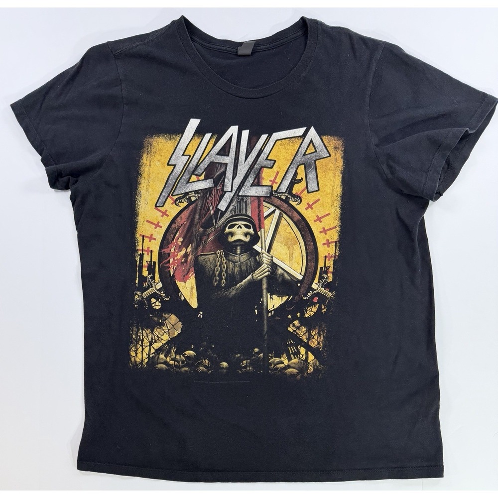 Slayer Graphic T Shirt Mens XL Black Heavy Metal Band Reaper Skull Tee